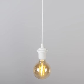 Moderné závesné svietidlo biele s čiernym tienidlom 45 cm - Pendant