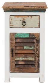 furniture-nabytek.cz - Masívna kúpeľňová spodná skrinka Perth z recyklovaného dreva, lakovaná, biela / farebná – 46×43×80 cm