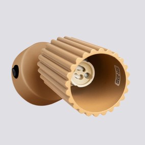 Bodové svietidlo Karbon, 1x zlaté kovové tienidlo, (možnosť polohovania), vypínač