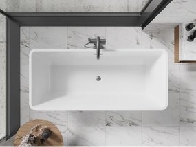 Mexen Tonia, voľne stojaca vaňa 170 x 75 cm, biela, grafitový prepad, 52171707500-66