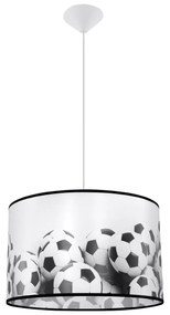 Detské závesné svietidlo Ball B, 1x plastové tienidlo so vzorom, (fi 40cm)