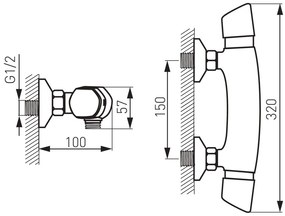F-Design Stabilla, termostatická sprchová batéria bez sprchovej sady, chróm lesklý, FD1-TS01-7-11