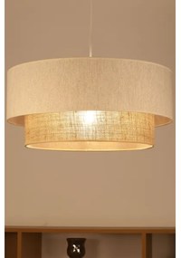 Luster na lanku NATIA 1xE27/60W/230V biela/hnedá