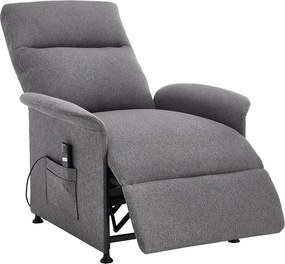 Elektrické relaxačné polohovateľné kreslo Catini ELYSIO tm. sivá