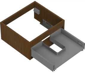 Mexen Box-A, závesná skrinka 50 cm, 1 zásuvka, orech, 91AX0-0500-235-1-86