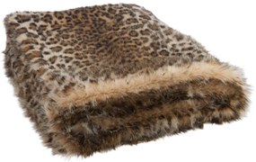 Chlpatá hnedá leopardí deka Cutie- 130 * 180 * 1 cm