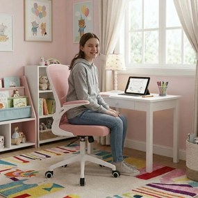 Detská otočná stolička Neoseat LEXI — látka, ružová