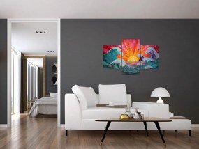 Obraz - Mozaika vĺn (90x60 cm)