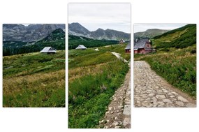 Obraz - Horská krajina s domčekmi (90x60 cm)