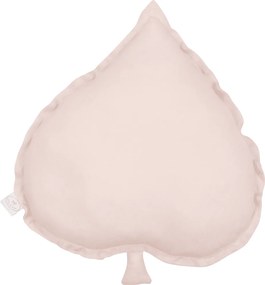 Ľanový vankúš lipový list púdrovo ružová 38×43 cm