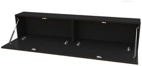 Televízny stolík 140 cm ASHTON - šedý / lesklý šedý