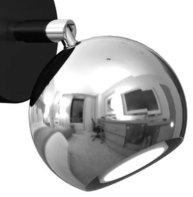 Nástenné bodové svietidlo COMET 1xGU10/8W/230V čierna/lesklý chróm