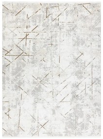 Koberec DUKE 51393 krémový / zlatý, geometrický / vintage / strapce