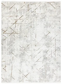 Koberec DUKE 51393 krémový / zlatý, geometrický / vintage / strapce