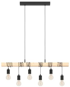 Eglo 43513 - Závesný luster na lanku TOWNSHEND 6xE27/60W/230V