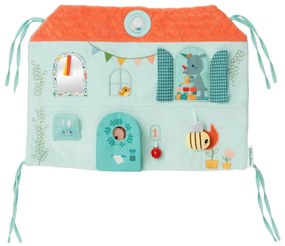 Lilliputiens - textilný panel do postieľky - domček jelenčeka Stelly a dráčika Joea