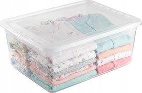Keeeper Úložný box s vekom (má 2 funkcie) BEA Clearbox 11L, 39 x 29,5 x 14 cm