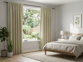 Záves OXFORD 140x270 cm, svetlobéžový Zavesenie: Riasiaca páska