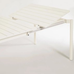 Záhradný rozkladací stôl tana 140 (200) x 90 cm biely MUZZA
