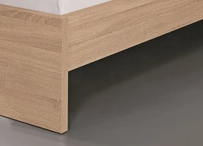 Posteľ Malmö 90x200 cm, dub Sonoma