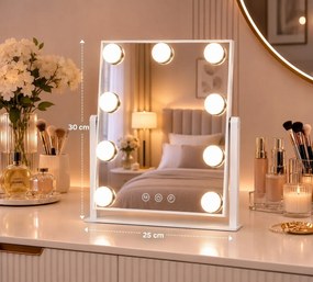 Ekspand LED zrkadlo HOLLYWOOD 25x30cm