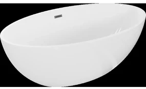Mexen Nike vaňa voľne stojaca 175 x 100 cm, biela, prepad gun gray brúsený - 54071751000-66