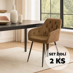 Set - 2 ks Jedálenská stolička AVENBERG LOREN, béžová