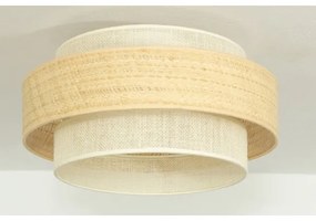 Stropné svietidlo BOHO 1xE27/60W/230V priemer 40 cm juta/krémová