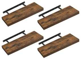 Set štyroch nástenných políc LWS075B01 (4ks)