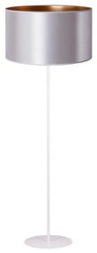 Duolla - Stojacia lampa CANNES 1xE27/15W/230V pr. 45 cm strieborná/medená/biela