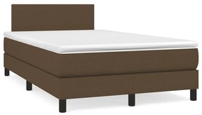 Boxspring posteľ s matracom tmavohnedá 120x190 cm látka 3269712