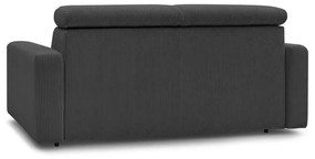 Tmavosivá menčestrová rozkladacia pohovka 215 cm Monaco – Bobochic Paris