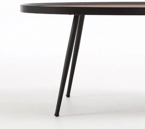 Čierny konferenčný stolík s doskou v orechovom dekore Kave Home Kamelia