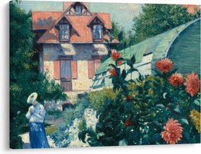 Obraz - Gustave Caillebotte, Dahlias, Garden at Petit Gennevilliers, reprodukcia (70x50 cm)