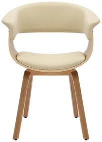 Stolička ORGANIC béžová s dubovým rámom
