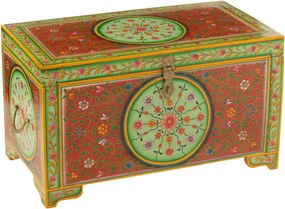 Drevená farebná truhla Mumbai mango wood - 78*43*45 cm