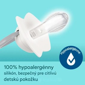 Svietiaci silikónový cumlík 6-18m, sada 2ks GIRL