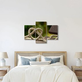 Obraz srdce z lana (90x60 cm)