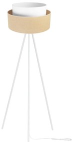Stojacia lampa Juta, 1x jutové/biele textilné tienidlo, (výber z 2 farieb konštrukcie), m