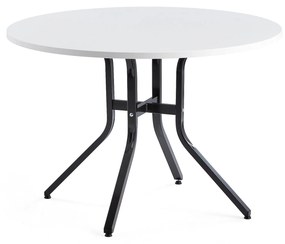 Stôl VARIOUS, Ø1100x740 mm, čierna, biela