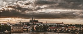 Obraz Pražského hradu za šera (120x50 cm)