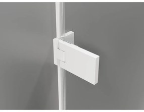 Mexen, Mexen Lunar-F skladacie ľavé sprchové dvere 65 cm, transparentné, biele - 836-065-000-20-00-L