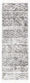 Kusový koberec shaggy Alsea tmavo sivý atyp 70x300cm