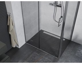 Mexen Apia, sprchový kút s posuvnými dverami 120 (dvere) x 100 (stena) cm, 6mm číre sklo, chrómový profil, 840-120-100-01-00