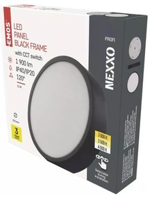 Matne čierne LED stropné svietidlo Nexxo - EMOS