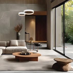 LED Luster na lanku ORBITA LED/72W/230V biela/čierna