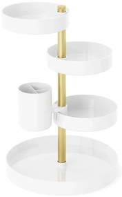 Biely plastový kúpeľňový organizér na kozmetiku Pirouette - Umbra