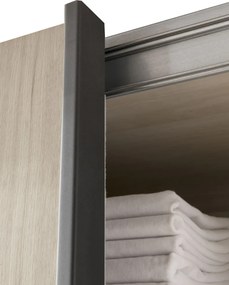 Šatníková skriňa Brüssel, 250 cm, kamenný dub/šedá