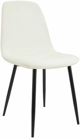 Sada 4 ks jedálenskej stoličky Maryam látka - krémová