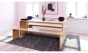 Jedálenský stôl s doskou v dubovom dekore 90x160 cm Stripe - Woodman